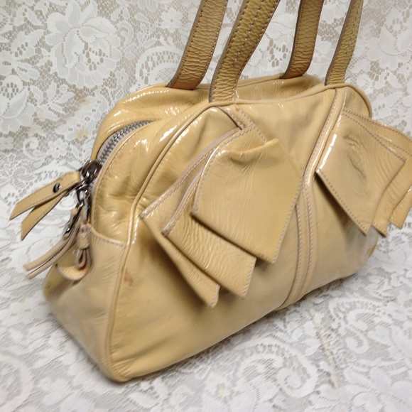 Yves Saint Laurent Yellow Patent Leather Handbag - Picture 2 of 8